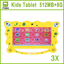 3pcs  NEW 7 inch child Kids Tablet PC AllWinner A23 Android 4.2 Dual Core 1.5GHz 512MB RAM 8GB ROM Dual camera external 3G WIFI
