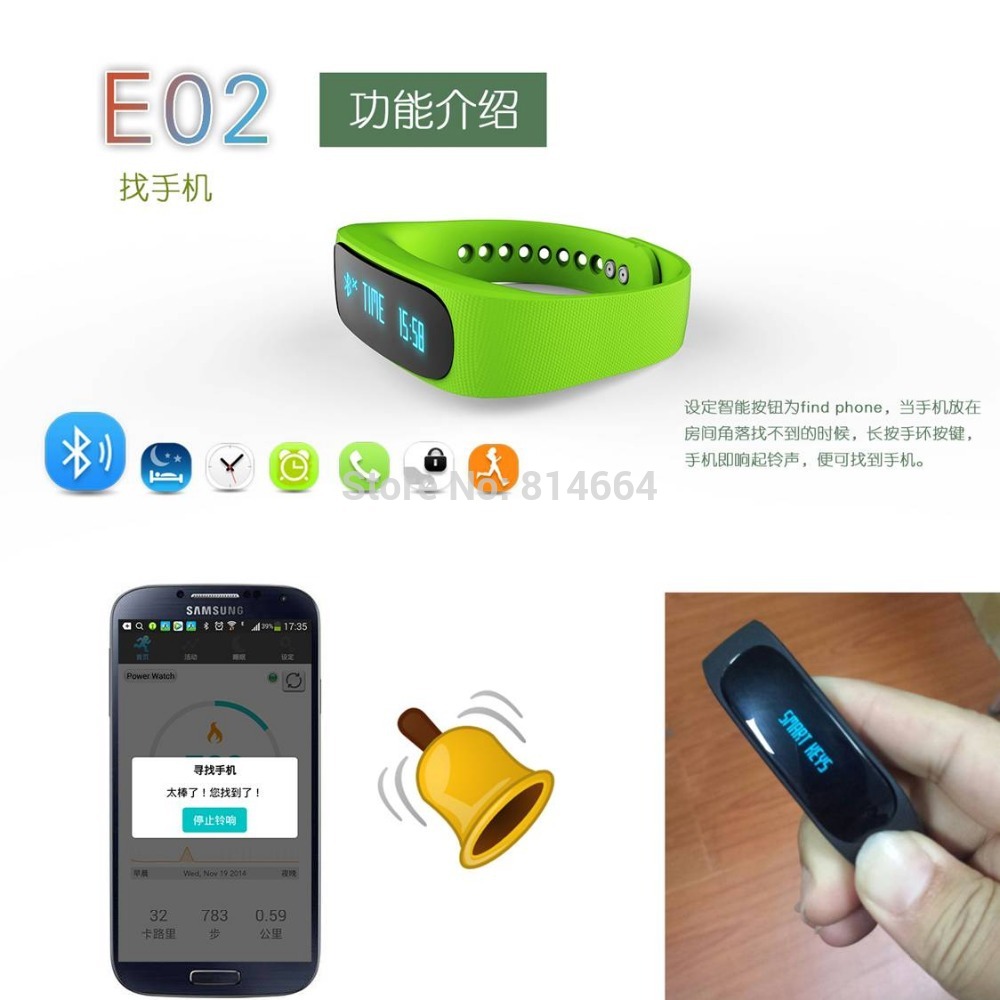 Electronic Handsfree Anti lost Bluetooth Smart Bracelet Watch for iPhone Android Phones Sync Calls Black