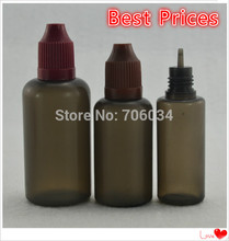 Electronic Cigarette Bottle Small Bottles 1700psc PE 30ML Black Plastic Dropper Bottles With Long Tip Childproof