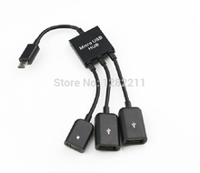 Micro USB Hub 3 Port to 1 OTG Hub Cable Adapter Converter Extender Micro USB OTG