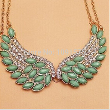 CND206 Korean jewelry fashion generous Cupid angel wings necklace inlaid Fangzuan Free shipping