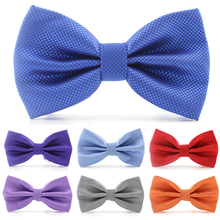Retail 1 PCS/lot New Formal commercial bow tie male solid color marriage bow ties for men butterfly cravat bowtie butterflies