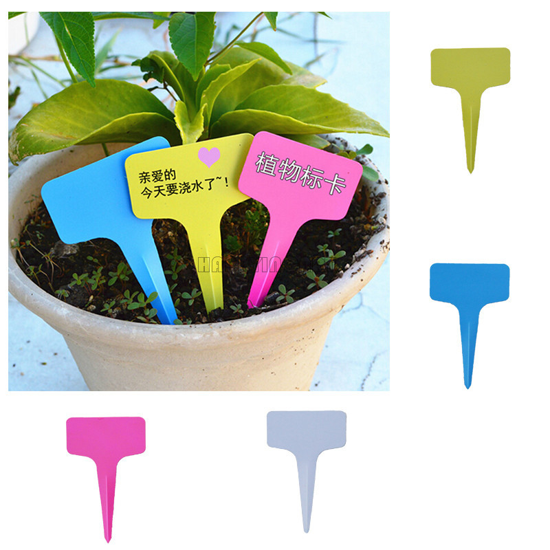 100x Plant Potted Plastic T~type Tags Flower Markers Nursery Garden Labels~best