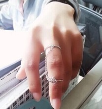 Hot New Fashion Women Girl s jewelry gifts rhinestone peace chain link Midi finger ring free