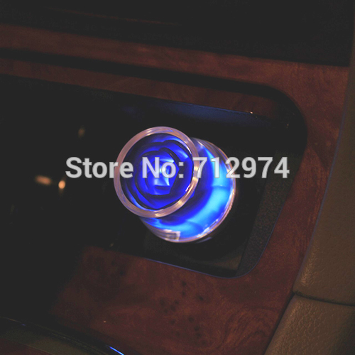 3 1 A Rose Luminous Glow Car Charger LED Universal Dual USB Multi Color Car Charge
