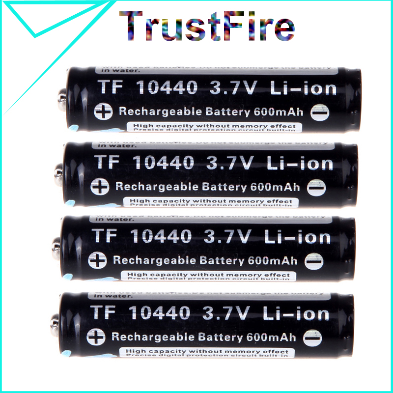 Купить 4шт aaa 10440 600мАч 3.7V литий аккумулятор trustfire с защитой ...