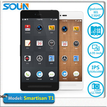 New arrival ! Smartisan T1 4G Qualcomm 801 4.95inch FHD Quad Core 2GB ram 32GB rom Smartisan OS(Android 4.4) 5.0MP+12.78MP Black