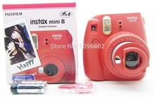 Fujifilm Instax Mini 8 Instant Film Photo Polaroid Camera New Red Raspberry Free Shipping