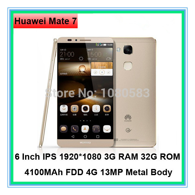 Original Huawei Ascend Mate 7 4G FDD LTE Smart Phone Kirin 925 Octa Core Android 4