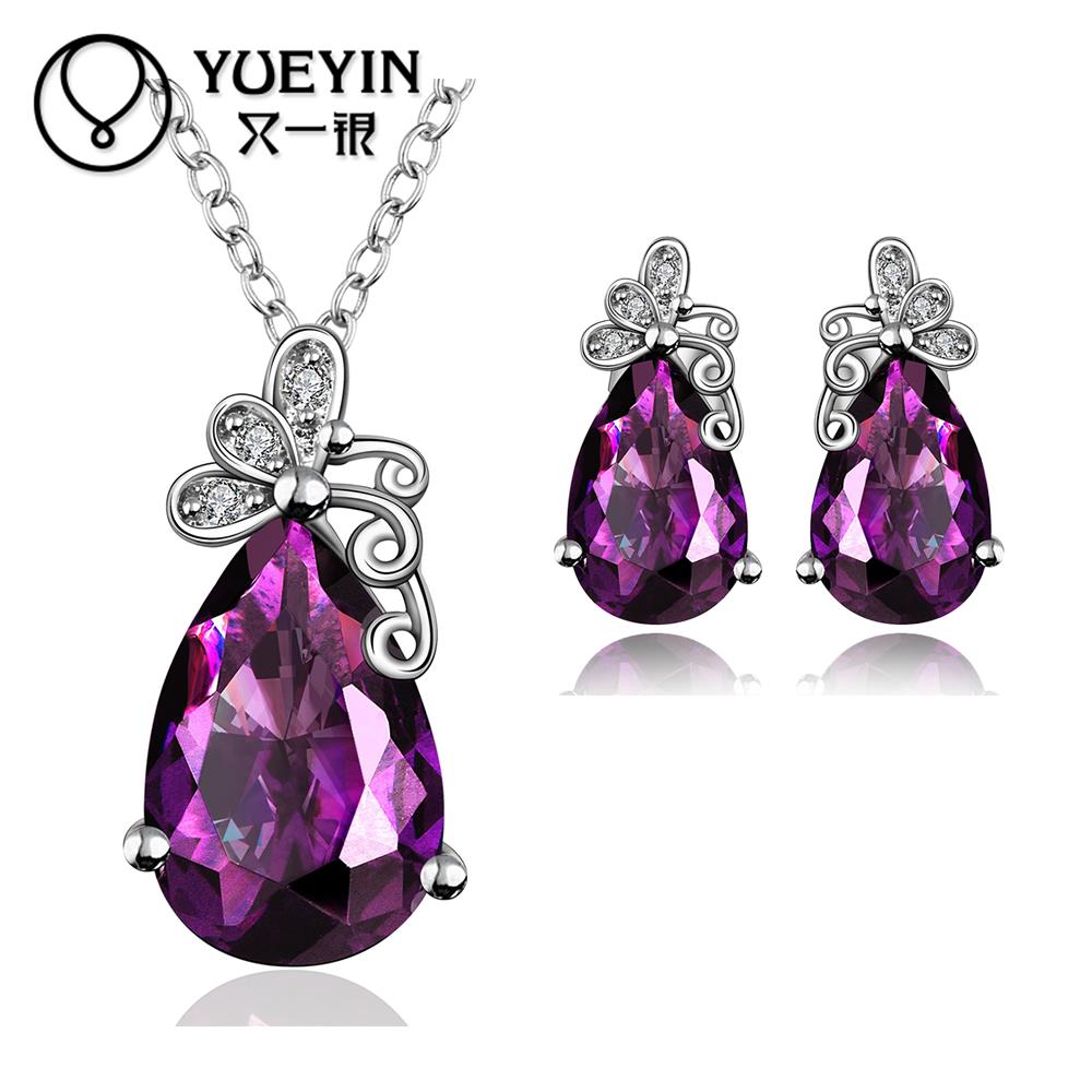 FVRS006 2015 new fine jewelry sets Extravagant Party jewlery set for lady Fashion Big Crystal set