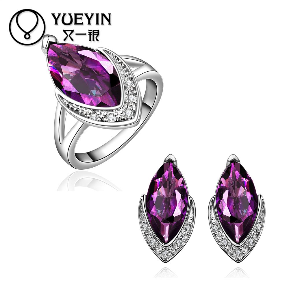 FVRS019 2015 new fine jewelry sets Extravagant Party jewlery set for lady Fashion Big Crystal set