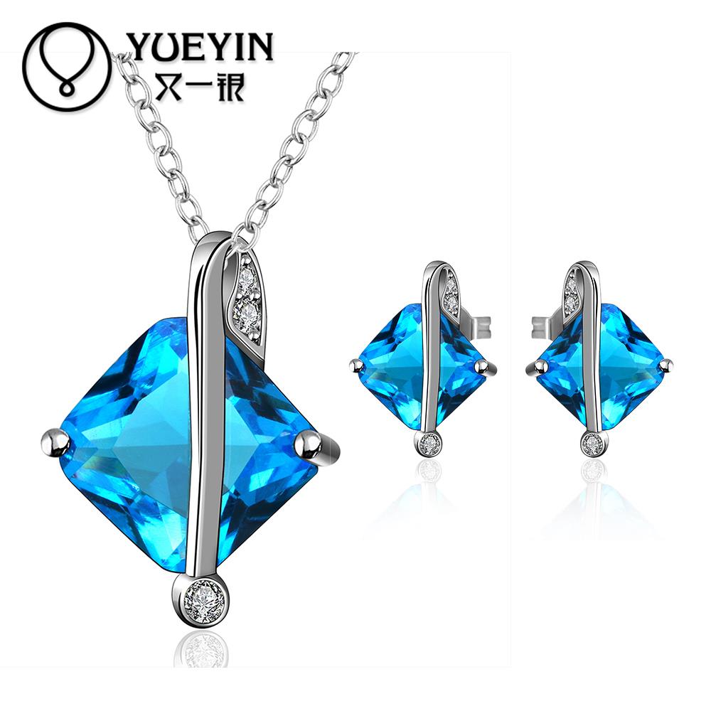FVRS030 2015 new fine jewelry sets Extravagant Party jewlery set for lady Fashion Big Crystal set