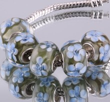 5PCS 925 sterling silver DIY thread Murano Glass Beads Charms fit Europe pandora Bracelets necklaces  /hlqaqcxa hzcaqqja F316