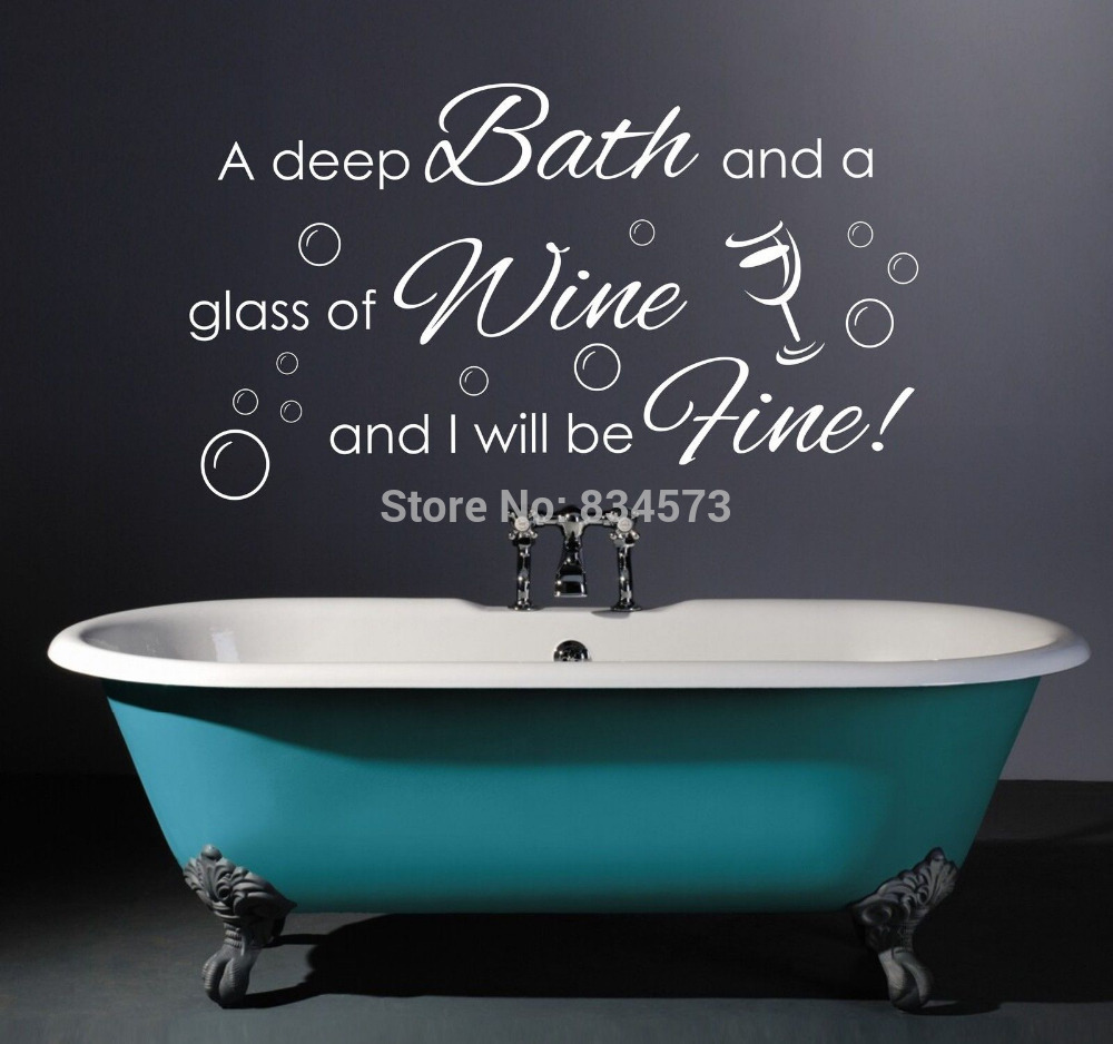 LIFE IS LIKE A BATH quote removable wall decal spa home wall stickers