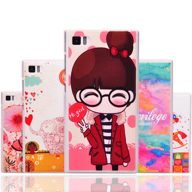 Cute Colorful Drawing Plastic Hard Back Cases For Xiaomi MIUI MI3 Millet Covers Cell Mobile Phone