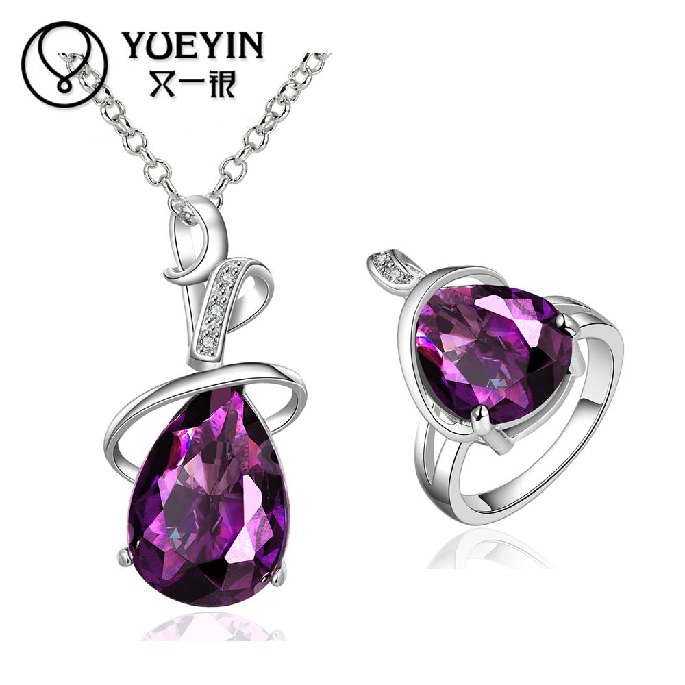 FVRS050 2015 new fine jewelry sets Extravagant Party jewlery set for lady Fashion Big Crystal set
