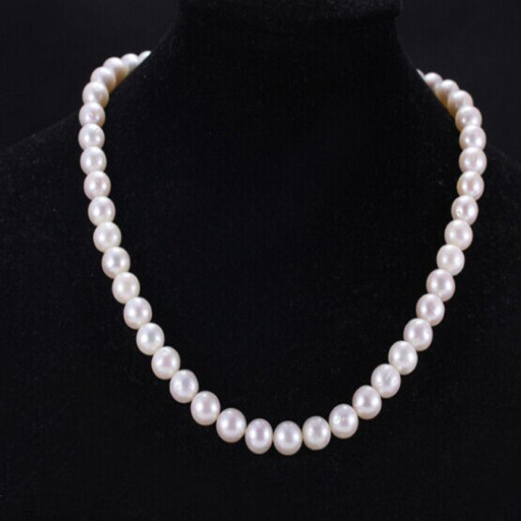 TOP fashion women brand crystal necklace jewelry gift 10MM big pearl necklace 0002