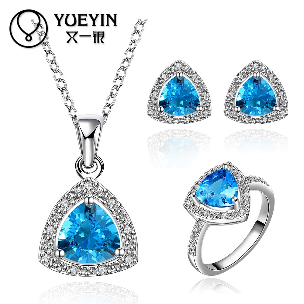 FVRS024 2015 new fine jewelry sets Extravagant Party jewlery set for lady Fashion Big Crystal set