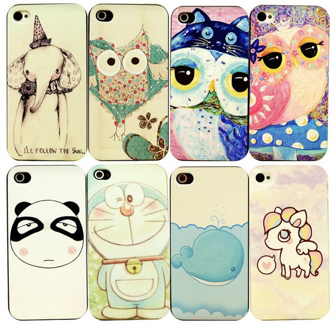 The latest painting art Various Pattern Phone Hard Back Skin Case Cover for IPhone4 4S