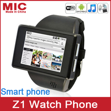 2013 latest cool wristwatch cellphone android 2.2 Capacitive Screen 8G ROM 426MHz CPU smart watch phone Z1 P104