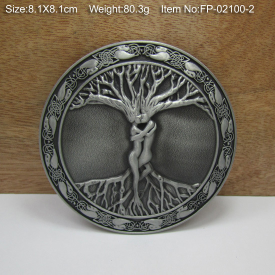 Free shipping TREE OF LIFE LOVERS Witch Cowgirls Metal Belt Buckle Texas Fashion Mens Western Turbo