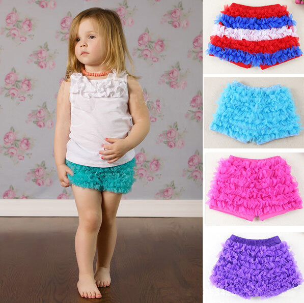 2pcs/lot european and american lace mesh pompon shorts girls shorts all for children clothing and accessories bermudas infantil