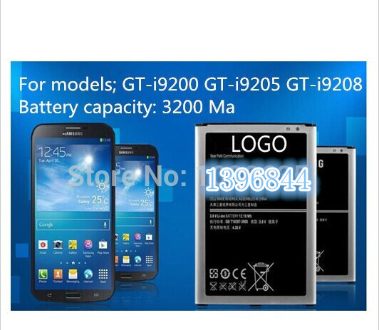 Free shipping New Mobile Phone Batteries GALAXY Mega 6 3 GT i9200 GT i9205 GT i9208