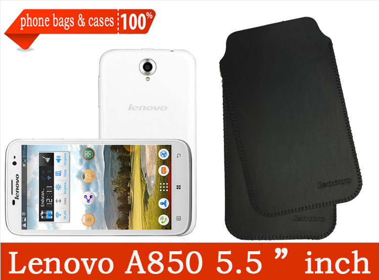 Original Lenovo A850 Plus A850 5 5 Inch MTK6592 Octa Core microfiber Leather Case cover lenovo