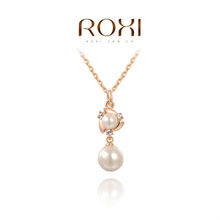 ROXI fashion new arrival, genuine Austrian crystal,Delicate pearl necklace, Ms dinner jewelry Chrismas /Birthday gift2030018330