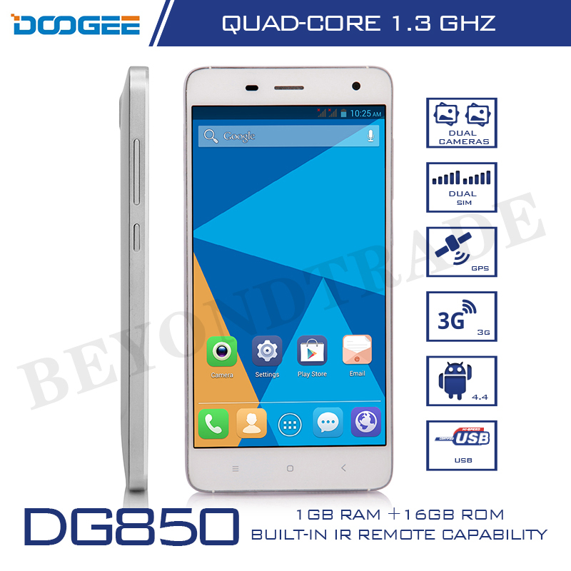 Original Doogee DG850 Mobile Phones MTK6582 Quad Core Cellphone 1G RAM 16G ROM 5 IPS Screen