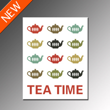 FREE SHIPPING Tea Time Canvas Painting Tea Cup Frameless Printing Unframed 40x50cm