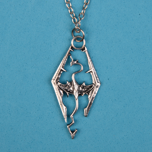 2014 new dinosaur Skyrim Elder Scrolls dragon pendant necklace Popular personalized jewelry N118