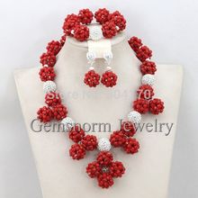 2015 Latest Fashion African Bridal Jewelry Set Pretty Lover s Gift Beads Jewelry Set Unique Free