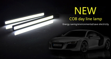 1pair 17cm 12V Ultra-thin COB Chip LED Car Auto DRL Daytime Driving Running Fog Light Lamp Free shipping