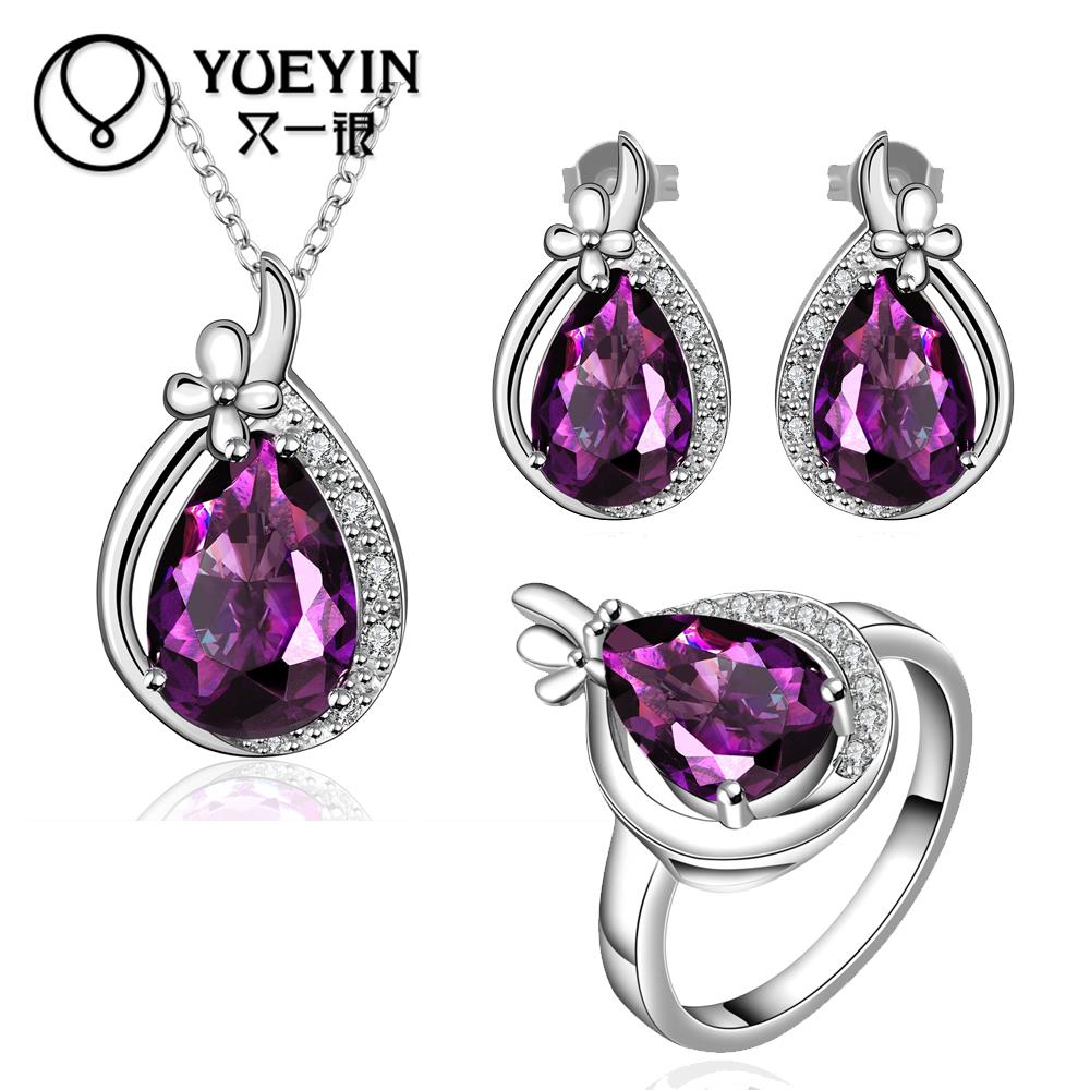 10sets lotFVRS054 2015 new fine jewelry sets Extravagant Party jewlery set for lady Fashion Big Crystal