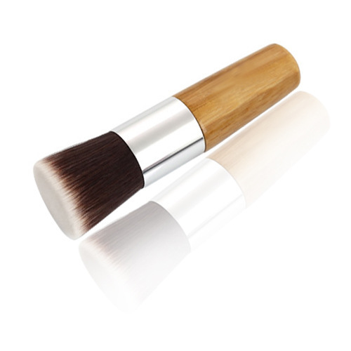 New 1Pc Flat Top Buffer Foundation Powder Brush Cosmetic Makeup Tool Wooden Handle M01125
