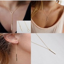 Hot 2014 Fashion Jewelry 18K Gold Silver Plated Unique Charming Bar Circle Lariat Punk Chain choker