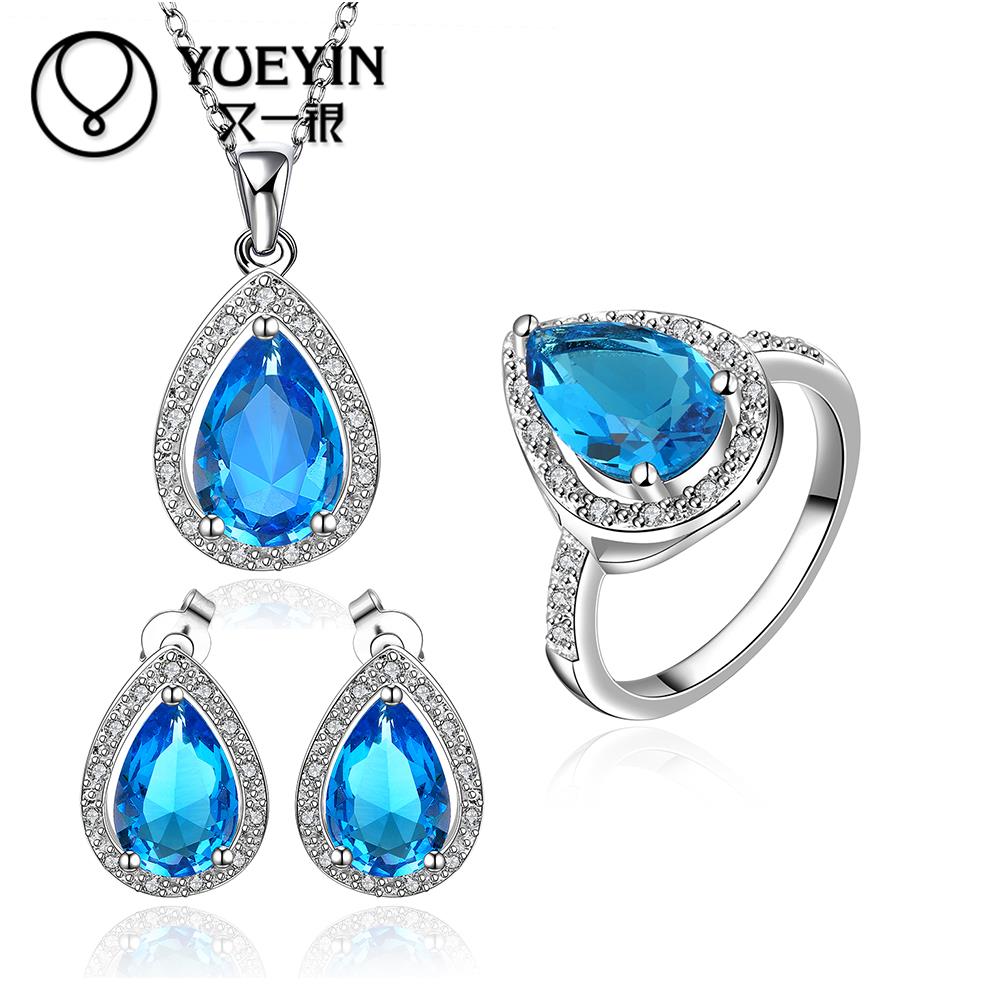 10sets lotFVRS057 2015 new fine jewelry sets Extravagant Party jewlery set for lady Fashion Big Crystal