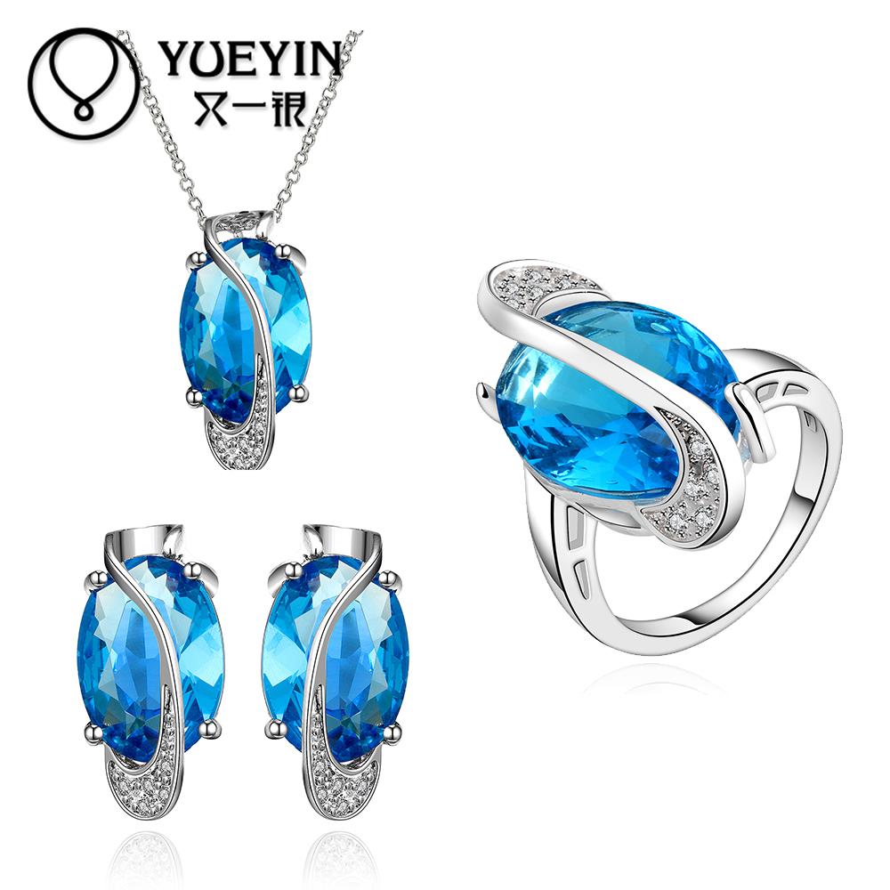 10sets lotFVRS012 2015 new fine jewelry sets Extravagant Party jewlery set for lady Fashion Big Crystal