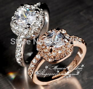 2015 Gold Statement Jewelry Classic Engagement Ring With Austrain Crystals Rings Love Wedding Rings Jewelry