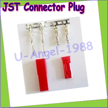 50set/lot JST Connector Plug 2-Pin Female, Male and Crimps rc battery connector+free shipping