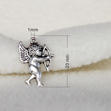 50pcs 20mm alloy antique silver cupid angel charms for jewelry making Free shipping HJ01012