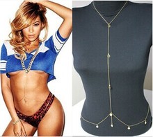 HOT Rihanna Gold Body Chain Cross Pendant Bikini Accessories Belly Chain For Women Fine Jewelry Aliexpress
