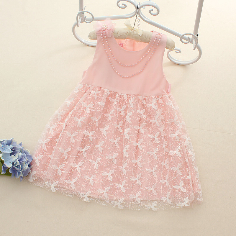 New chiffon 2015 summer princess girl party lace dress Jewelry kid children clothing casual girls vest