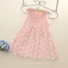 New chiffon 2015 summer princess girl party lace dress Jewelry kid children clothing casual girls vest dresses baby kids clothes