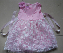 New chiffon 2015 summer princess girl party lace dress Jewelry kid children clothing casual girls vest