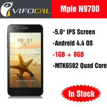 New Mpie N9700 MTK6582 Quad Core Smart Mobile Phone 5.0” IPS Screen Android 4.4 OS 1GB RAM + 8GB ROM WCDMA 3G GPS 8MP Dual SIM