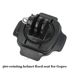 360 Rotate Helmet Fixed Seat Combination Bicycle Mount Adapter GoPro Accessories Parts For Gopro SJ4000 2015 New