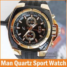 New 2015 Watch luxury mens genuine quartz jewelry Japan movemenst stainless steel alloy watch relogios masculinos reloj hombre
