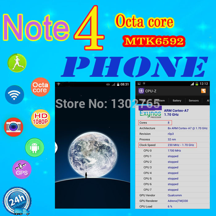 Android phone MTK6592 Octa core Original Logo MTK6595 Note4 Phone 5 7 inch 16MP MTK6582 Quad
